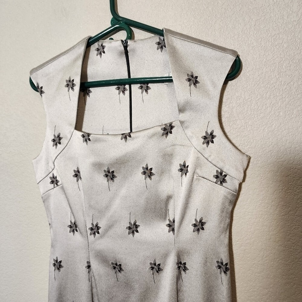 HARLOW NITES VINTAGE 90s Silver Bodycon‎ Maxi Dress Y2K Glam Size L - Picture 8 of 9